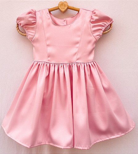 Vestido Infantil Barbie - Vichy Rosa - Little Closet