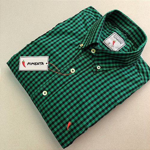 CAMISA XADREZ GRANDE - REF: 13 CLR - VERDE - PIMENTA