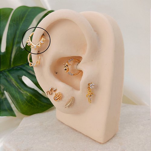 Piercing Orelha De Gato Para O Daith Em Prata - SegundoFuro.com