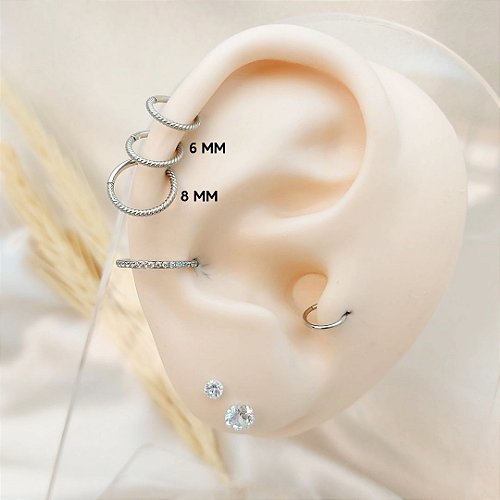 Piercing Orelha De Gato Para O Daith Em Prata - SegundoFuro.com