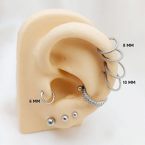 Piercing Orelha De Gato Para O Daith Em Prata - SegundoFuro.com