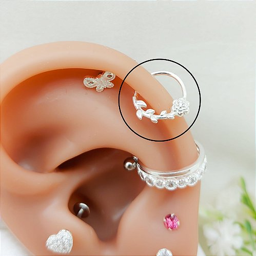 Piercing Orelha De Gato Para O Daith Em Prata - SegundoFuro.com