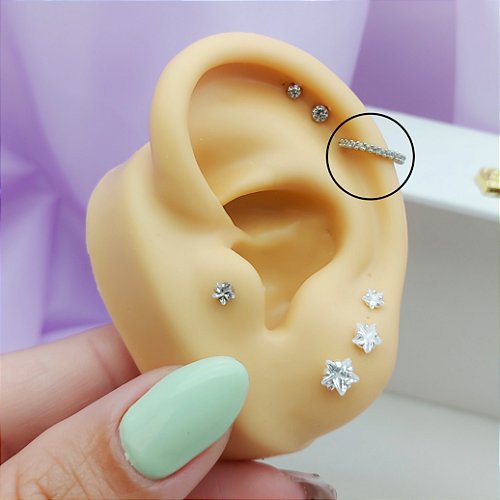 Piercing Orelha De Gato Para O Daith Em Prata - SegundoFuro.com