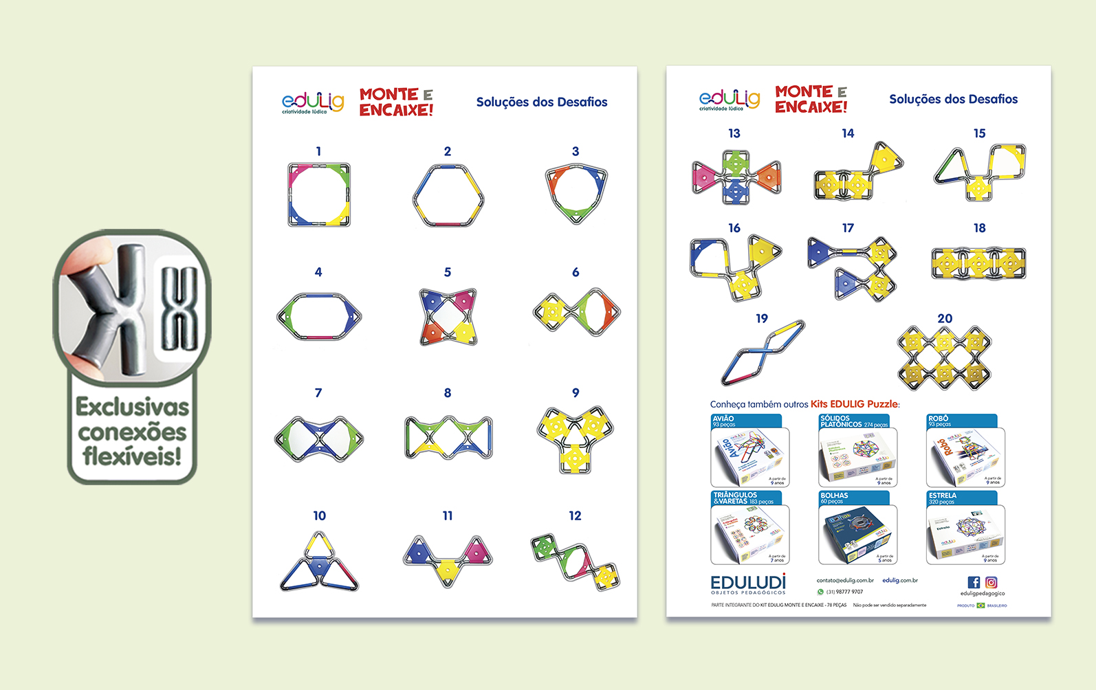 Quebra-cabeça Edulig Puzzle 3D Carro - 116 peças e conexões - 6