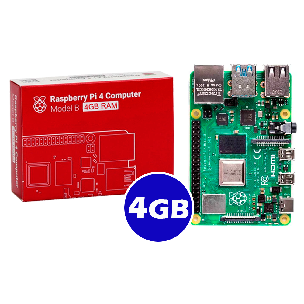 Placa Raspberry Pi 4 4GB Model B Anatel - Ncam Multitech