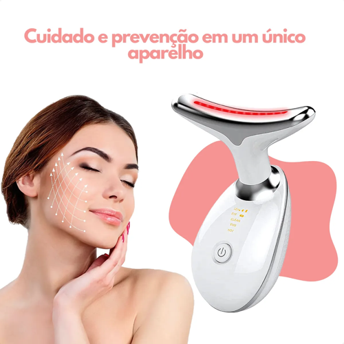 Massageador Facial LED com Vibração