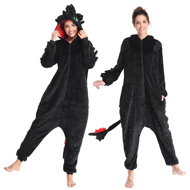 Pijama Importado Dragão Banguela Kigurumi Peludinho Unissex - Amo Kigurumi