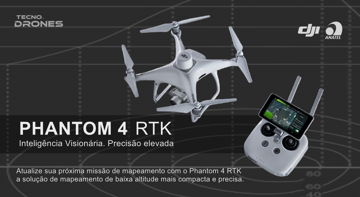 Drone Dji Phantom 4 RTK + D-RTK 2 Mobile Station Combo - Tecno Drones - A  Mais Completa Loja de Drones do Brasil
