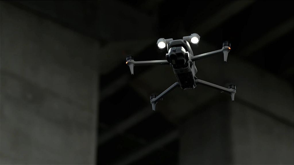 Vis&atilde;o ampla da &aacute;rea de cobertura do Holofote DJI AL1