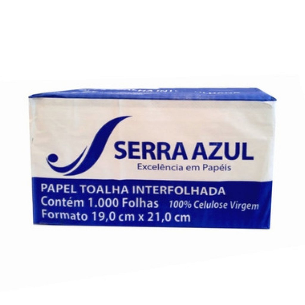 Papel Toalha Interfolha -20 cm x21 cm -Cor Branco Luxo - C/ 1.000