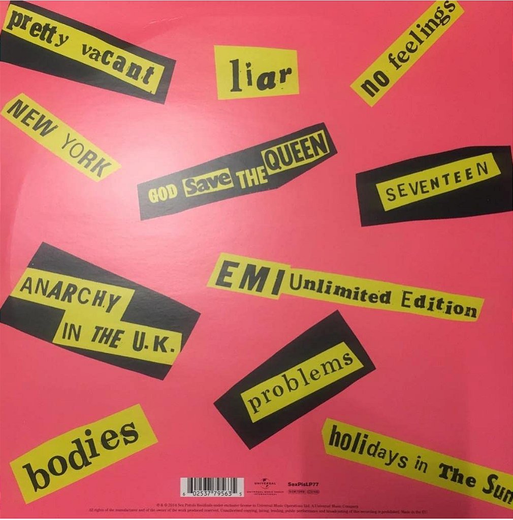 Sex Pistols - Never Mind the Bollocks LP DISCO DE VINIL - DooDoo