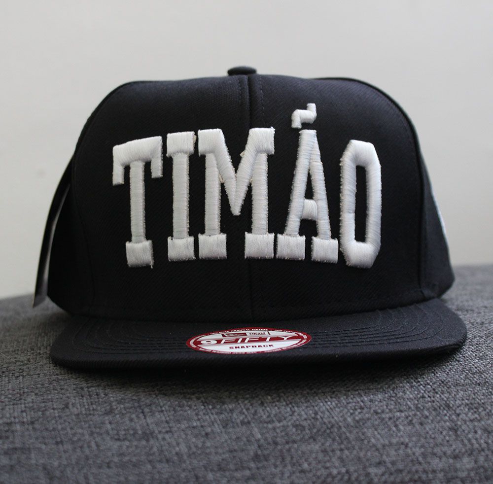 Boné Timão Preto - Mania Alvinegra