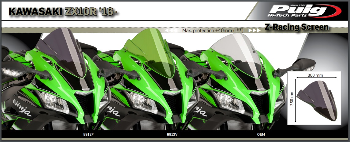 Bolha Puig Kawasaki ZX10 2016/ 8912 - X Racing Bolha Puig Kawasaki ZX10 2016/ 8912 - X Racing