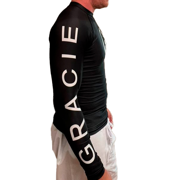 Rash Guard Preta Equipe RGA - Manga Longa - LutaShop - Produtos