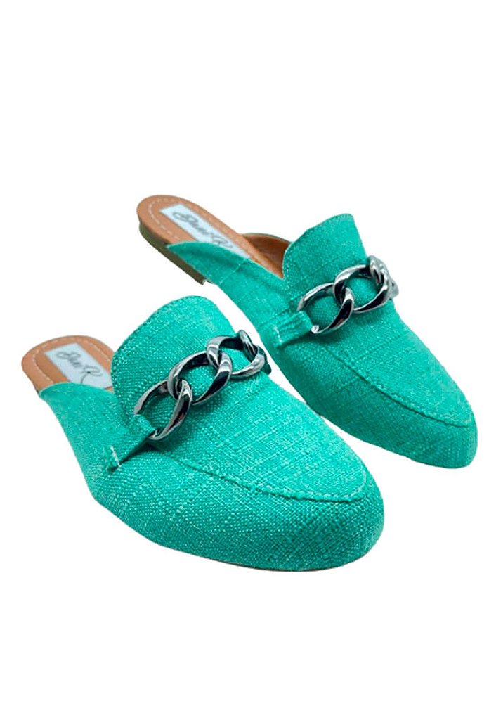 Mule Feminino Bico Redondo Colorido Dani K - Dani K - Calçados Femininos