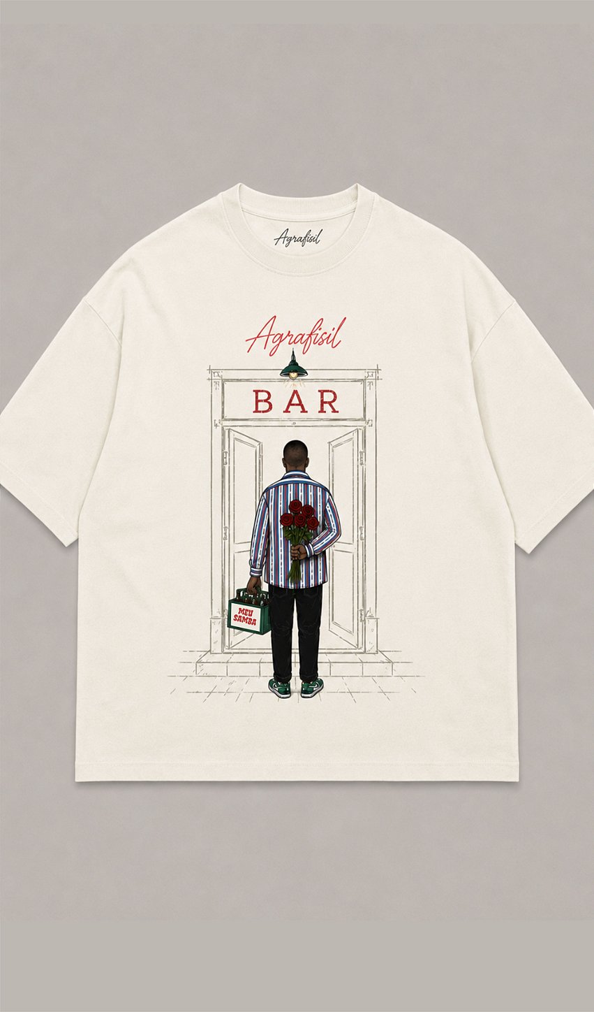 Detalhe Camiseta Bar Boteco Detalhe estampa Camiseta Bar Boteco Agrafisil