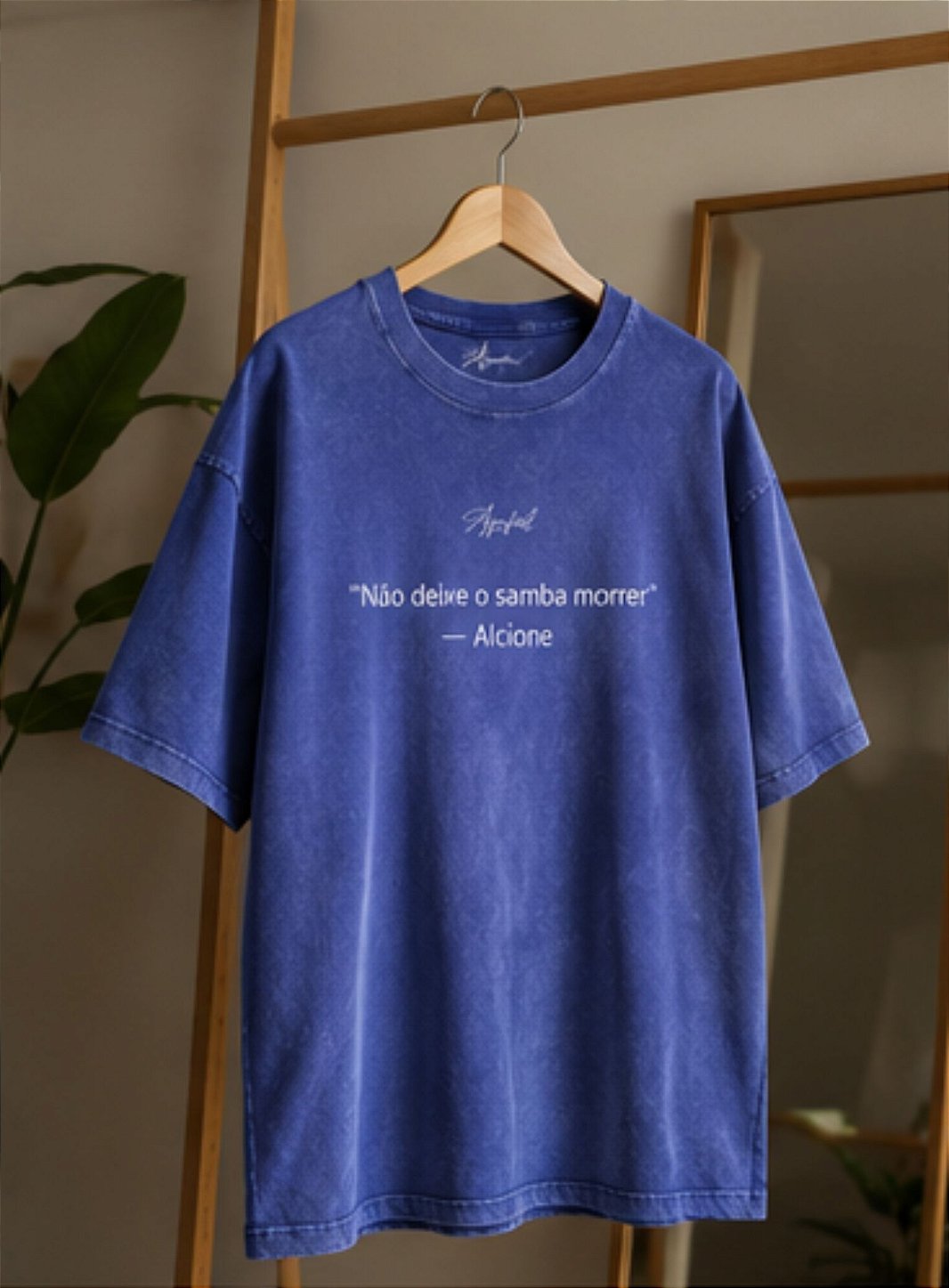 Camiseta Alcione Oversized Samba Brasileiro