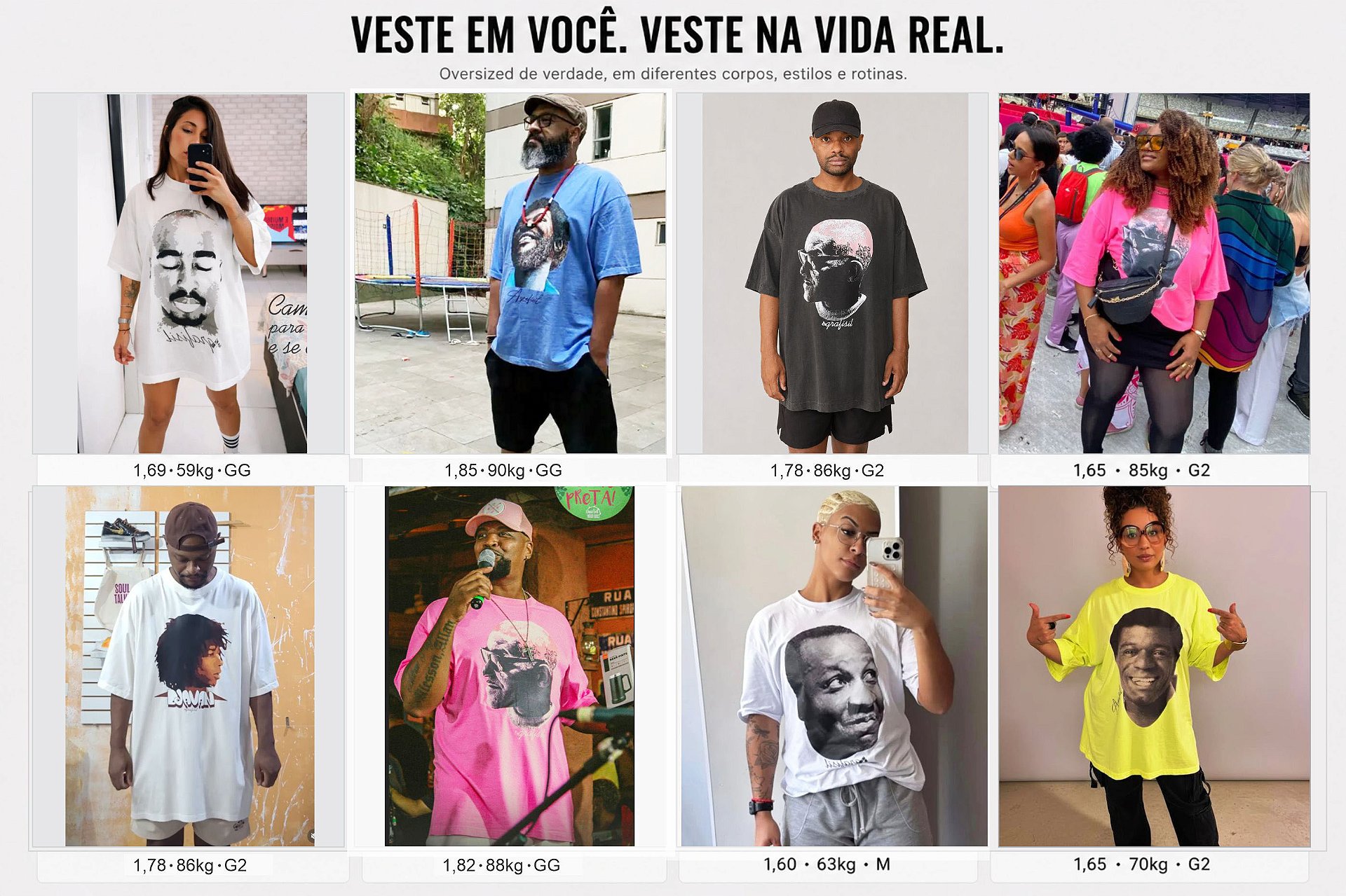 Tamanhos e Medidas Oversized — clique para ver no Instagram