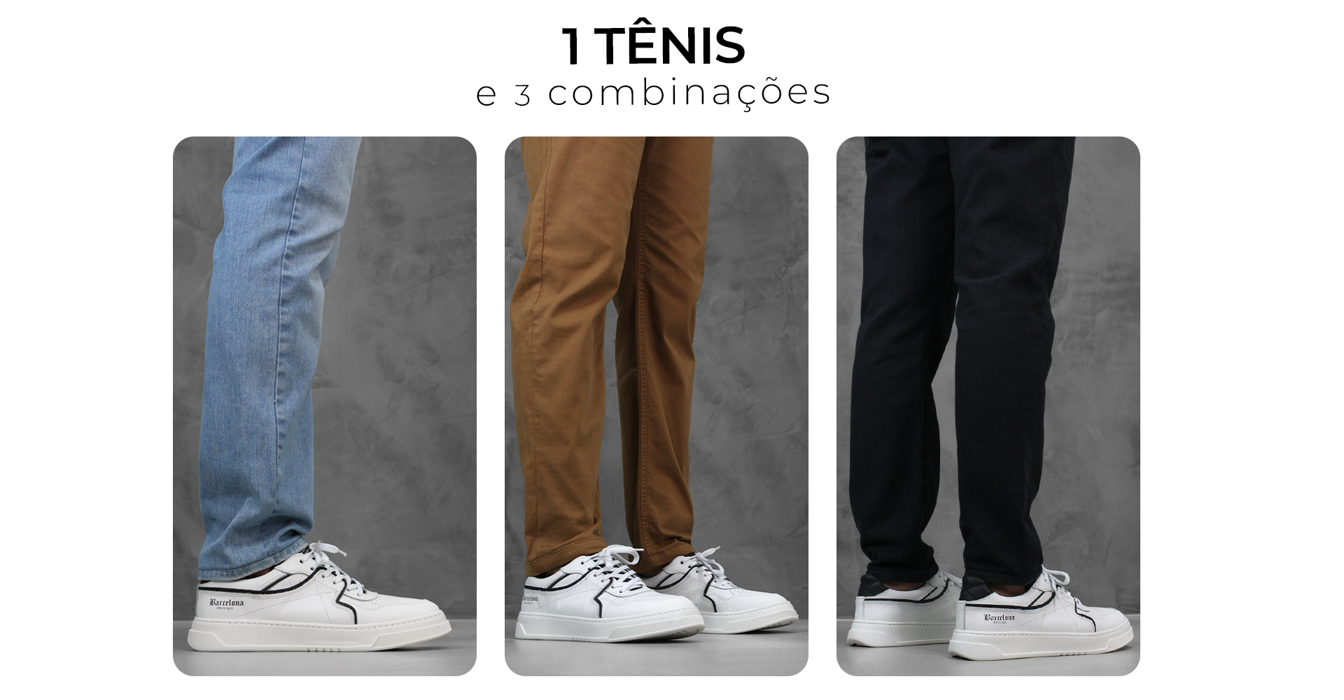 Banner look tenis park couro branco