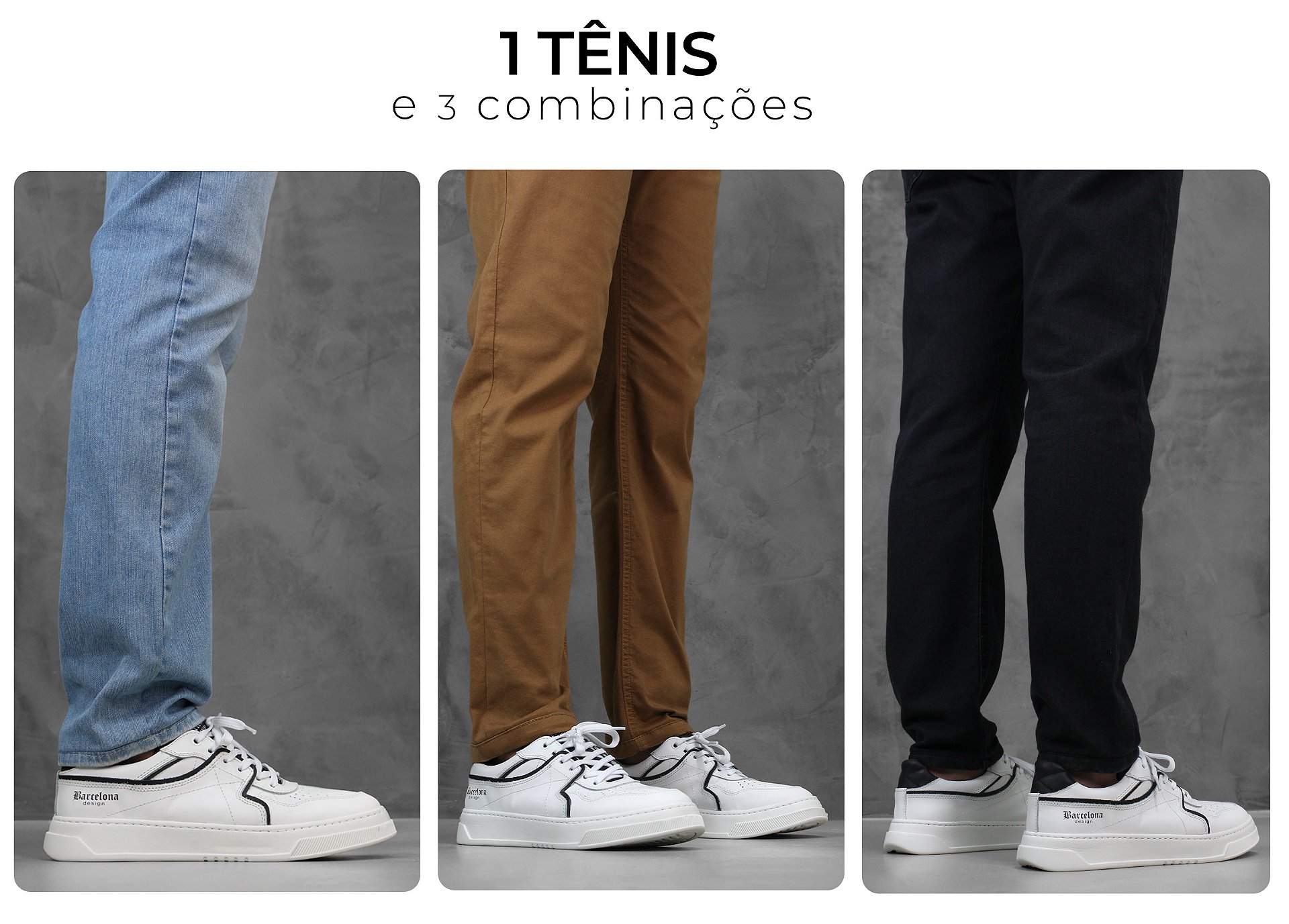 Banner look tenis park couro branco