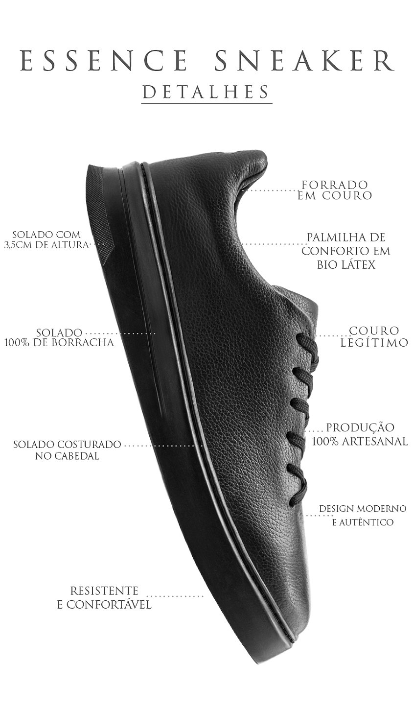 Banner descricao essence couro liso preto