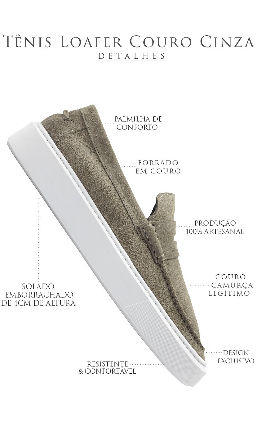 Banner descrição tênis loafer