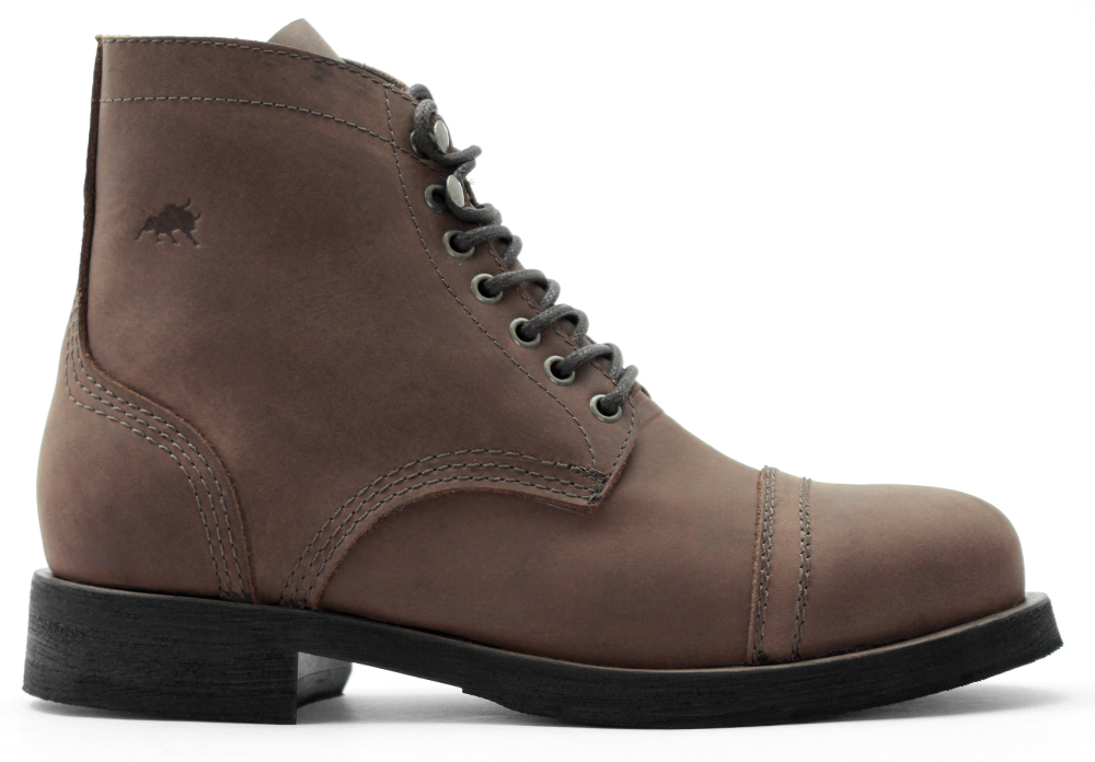 Bota Masculina Cano Médio Couro Marrom Barcelona Design Strong