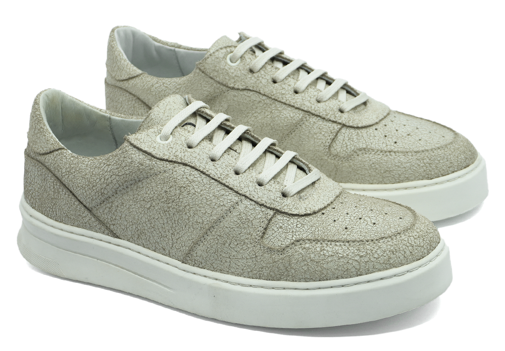 T nis Masculino Couro Craquel Off White Barcelona Design