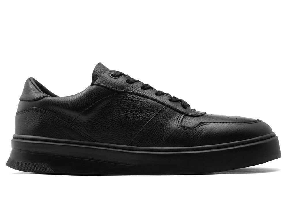 Tênis Couro Preto All Black Barcelona Design Freedom Bull