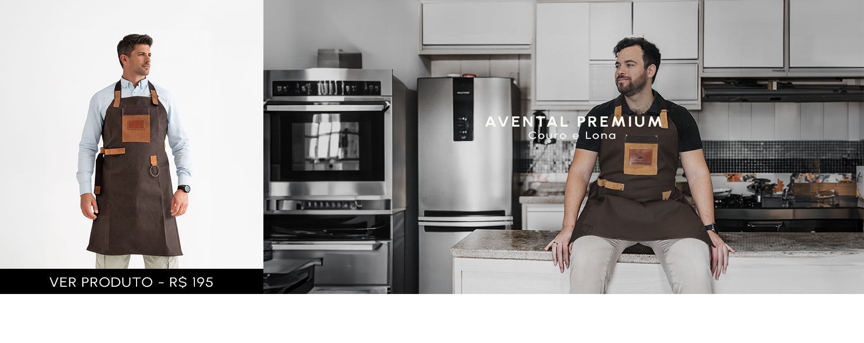 Avental em couro para desktop