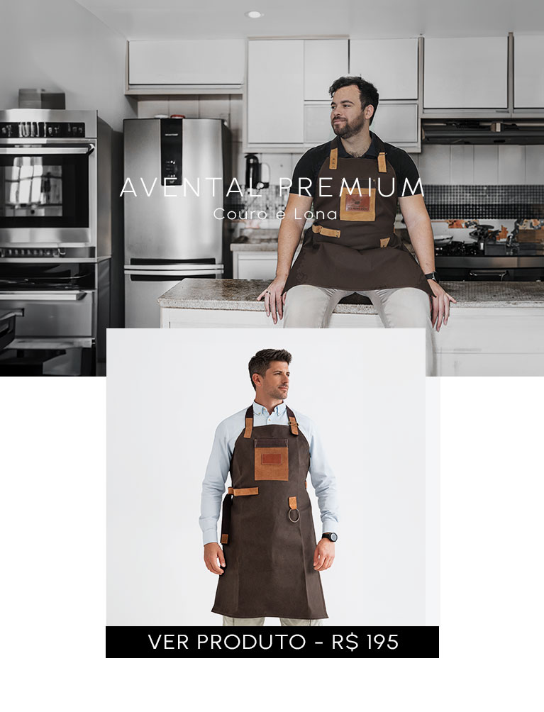 Avental em couro para mobile