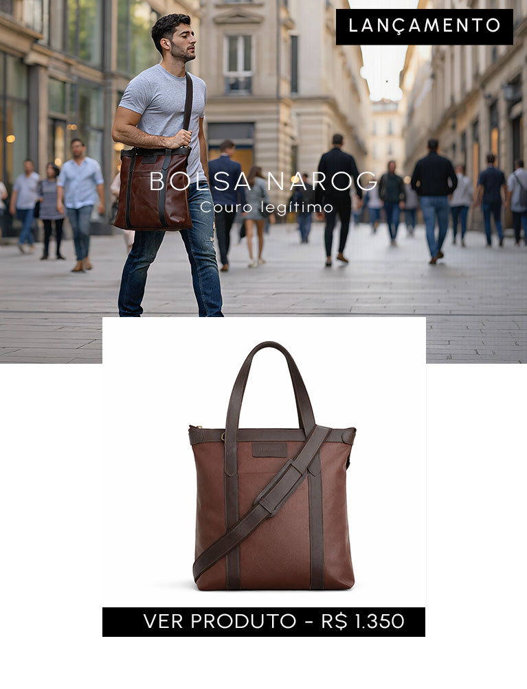 Bolsa shoulder bag Cop em couro legítimo para mobile