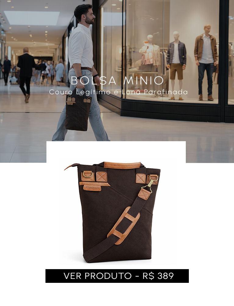 Bolsa shoulder bag Cop em couro legítimo para mobile