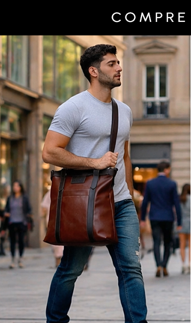 Bolsa Carteiro Tote Narog em couro legítimo