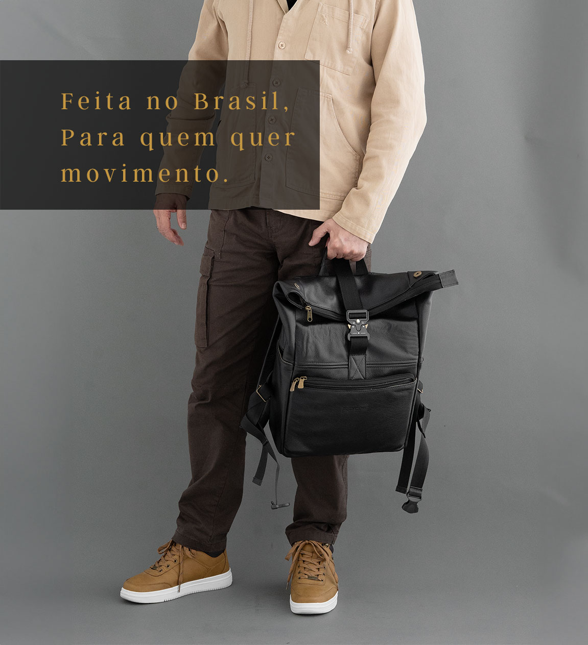 Avental em couro para mobile