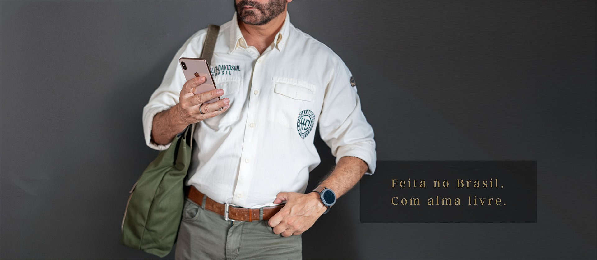 Avental em couro para desktop