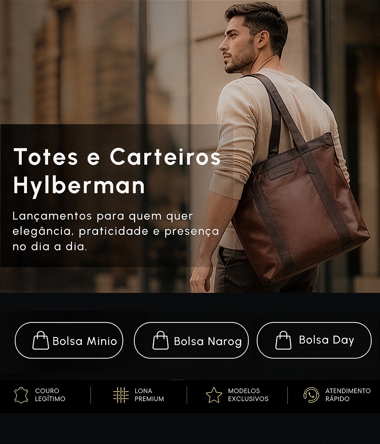 Avental em couro para mobile