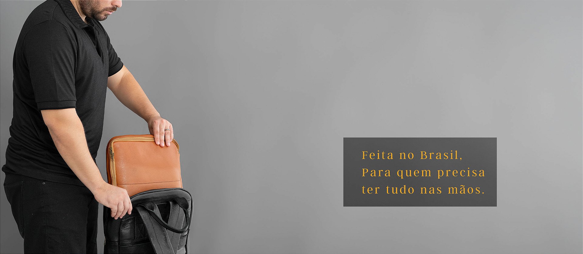 Avental em couro para desktop