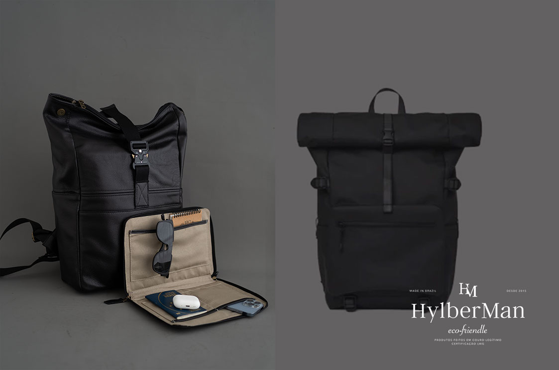 Couro vs Lona qual a melhor opção em Mochila Roll Top