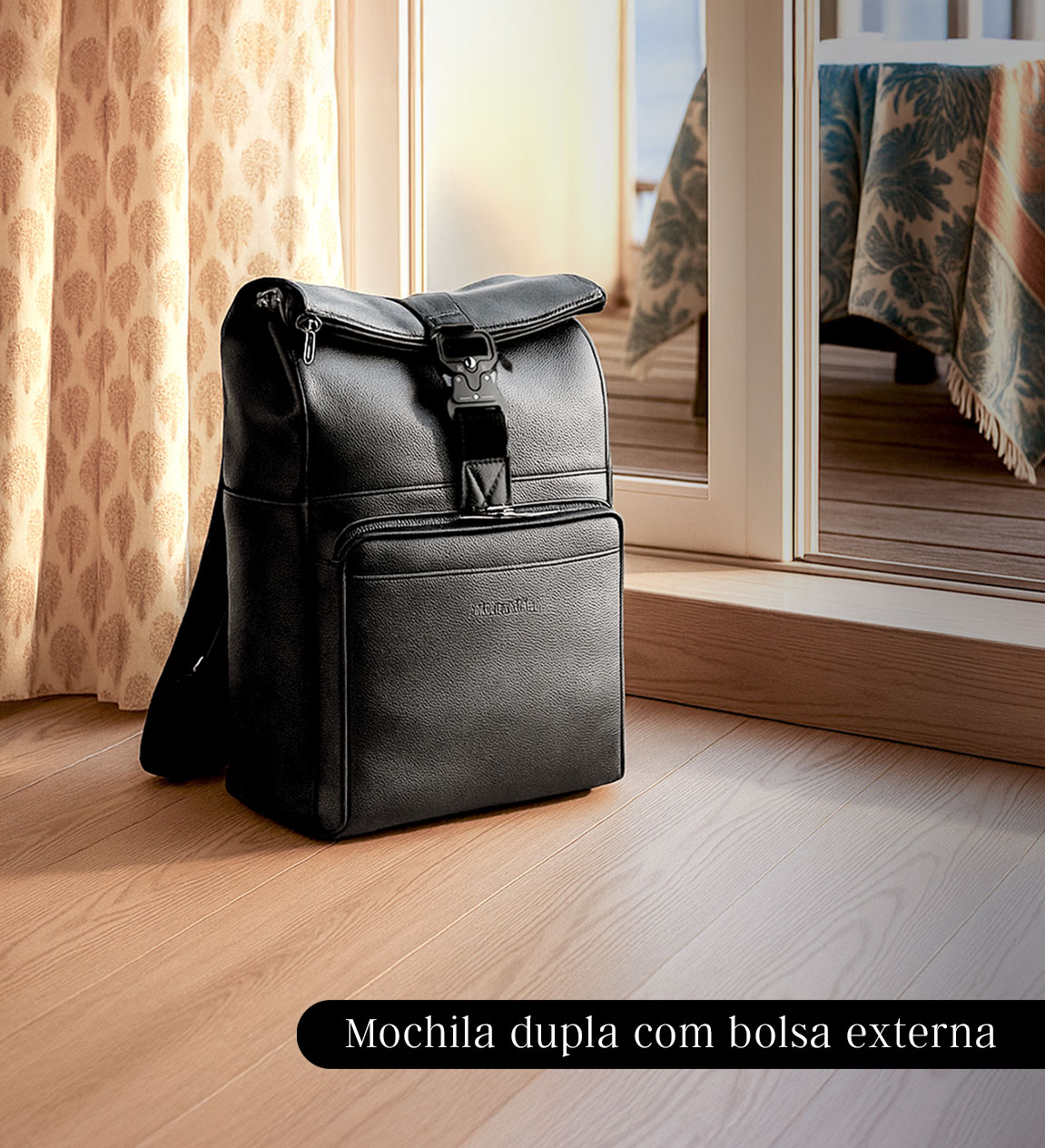 Avental em couro para mobile