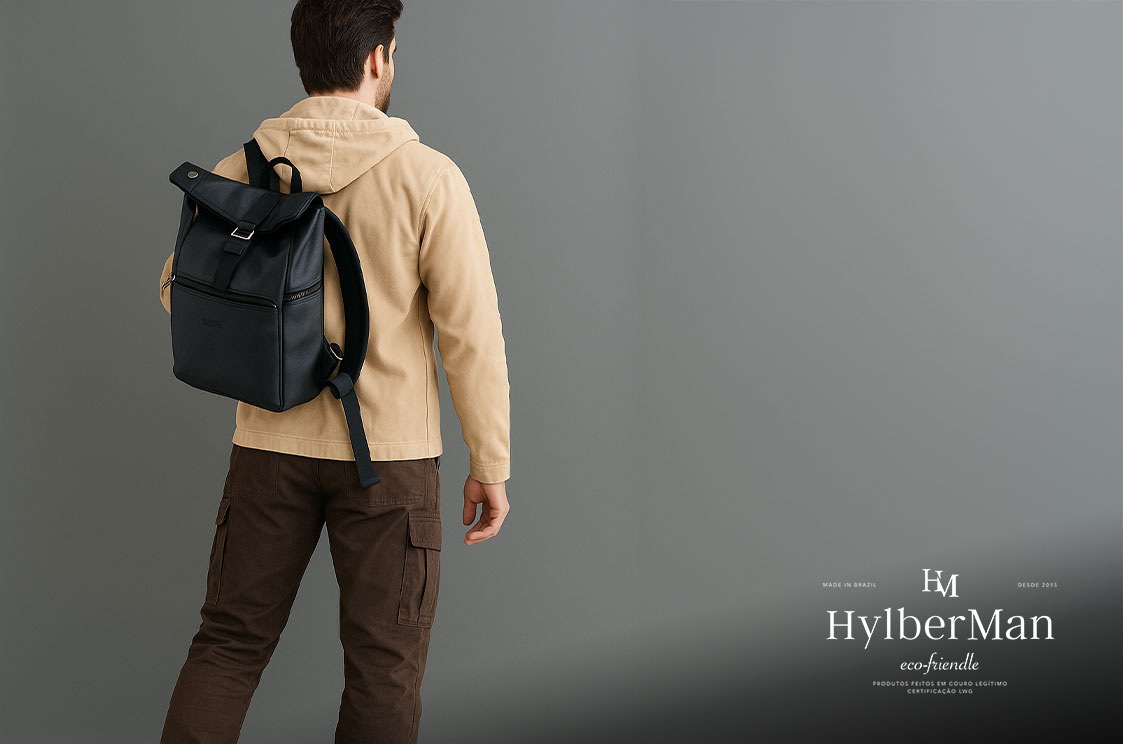Mochila Roll Top de couro o investimento que envelhece bem