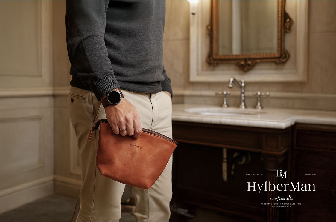 Necessaire masculina em couro guia definitivo