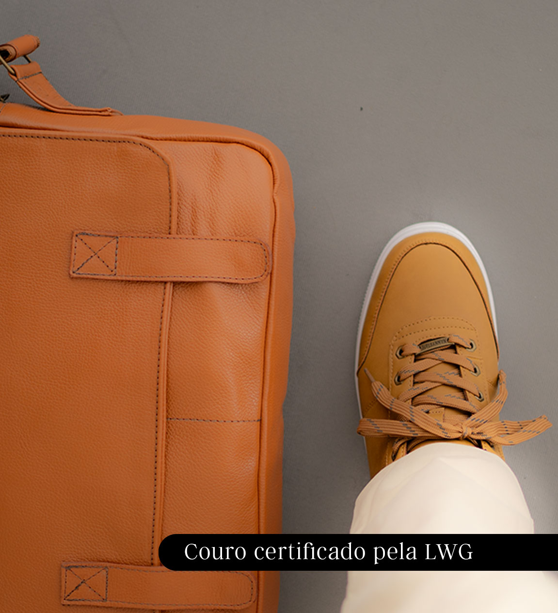 Avental em couro para mobile