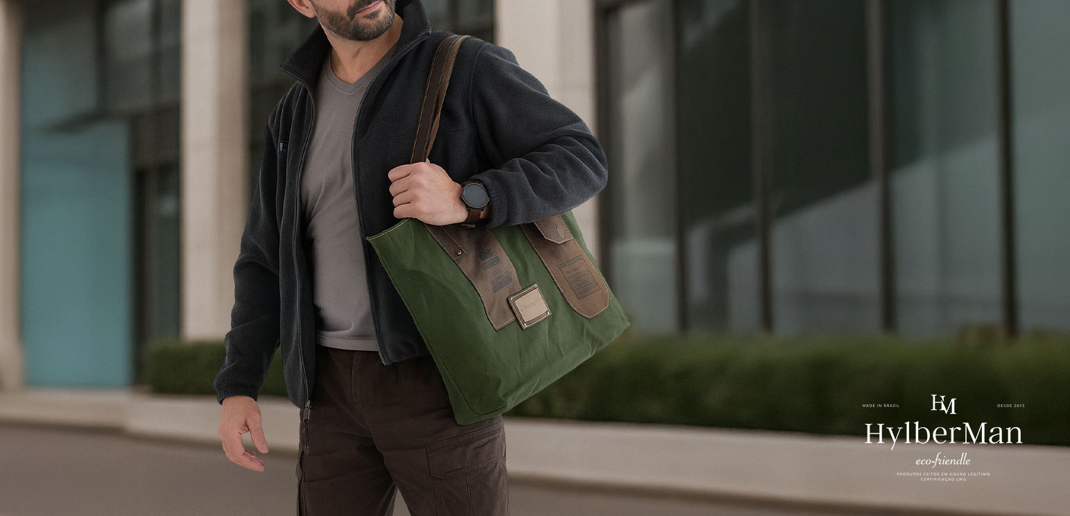 Tote bag masculina de lona — Hylberman