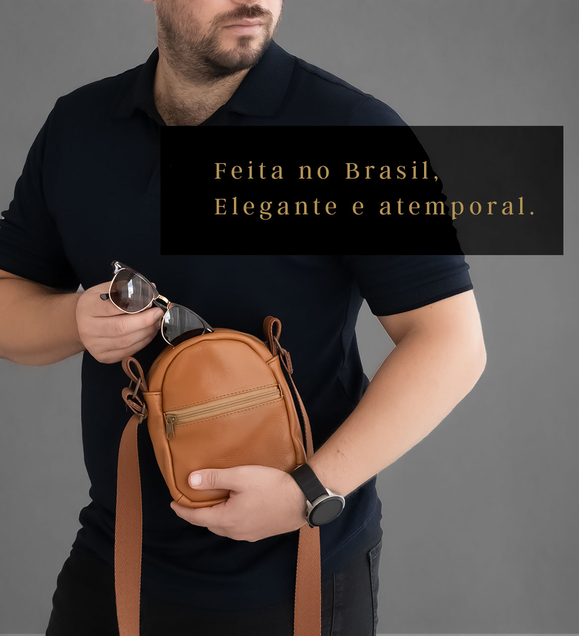 Avental em couro para mobile