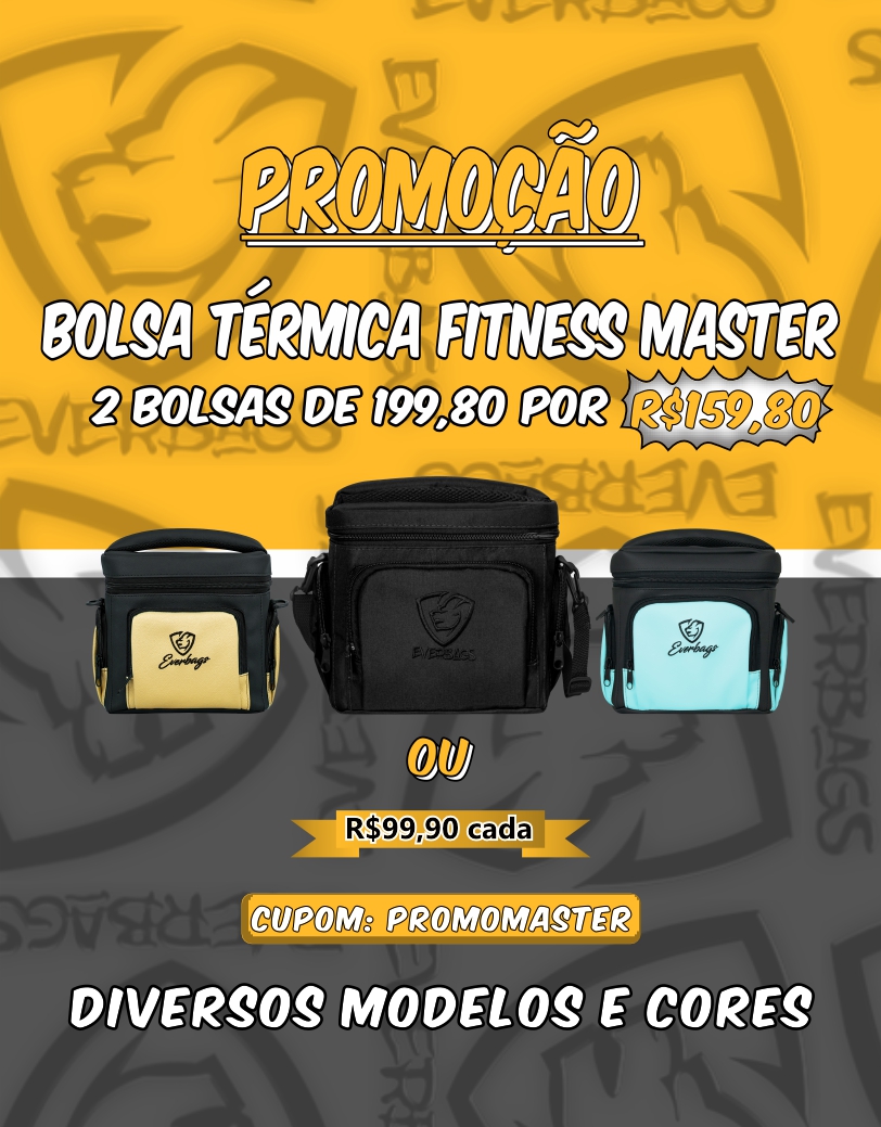 Bolsa Térmica Everbags Porta Marmita Fitness Fit Luxo - 7 Litros