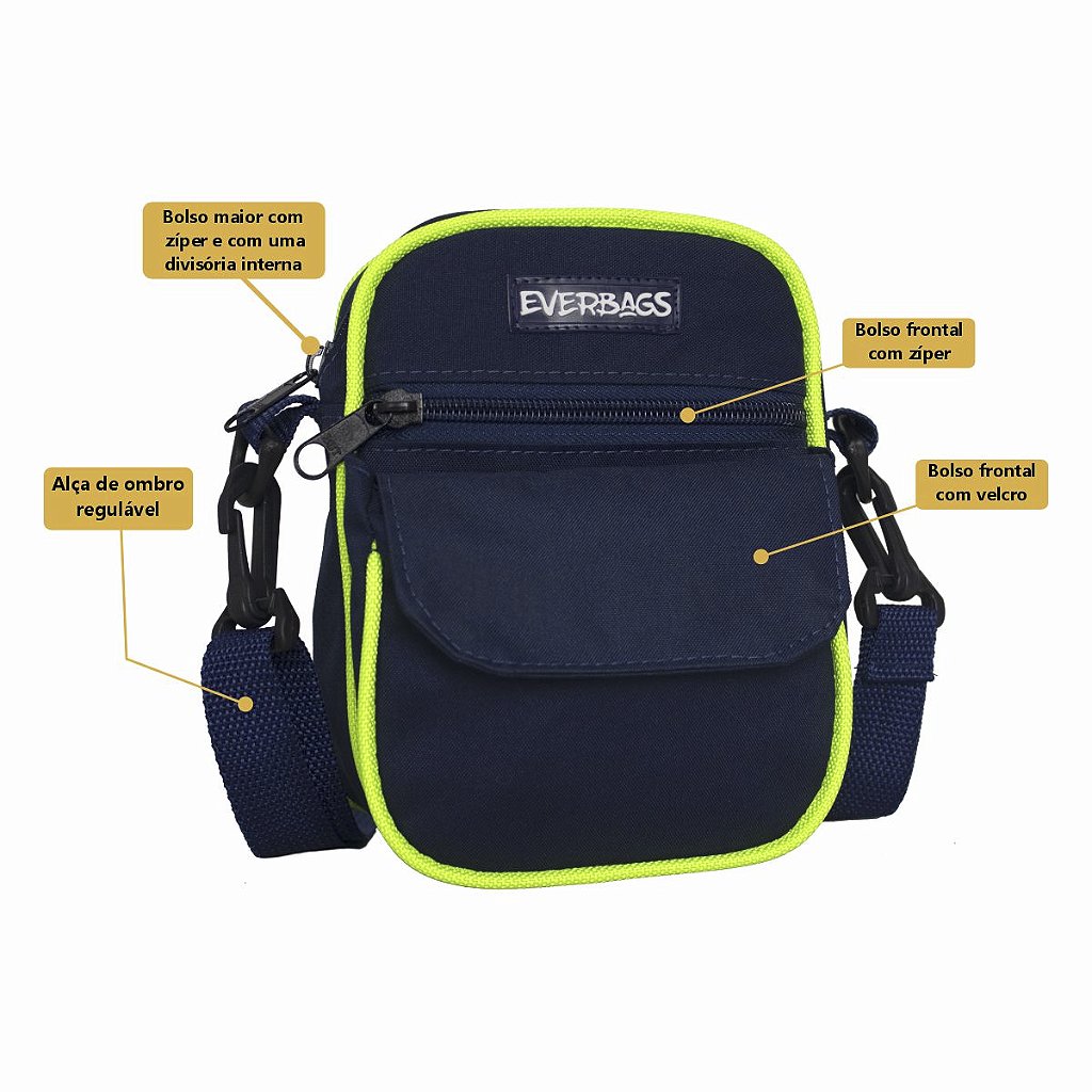 Shoulder Bag Bolso Premium Azul - EVERBAGS