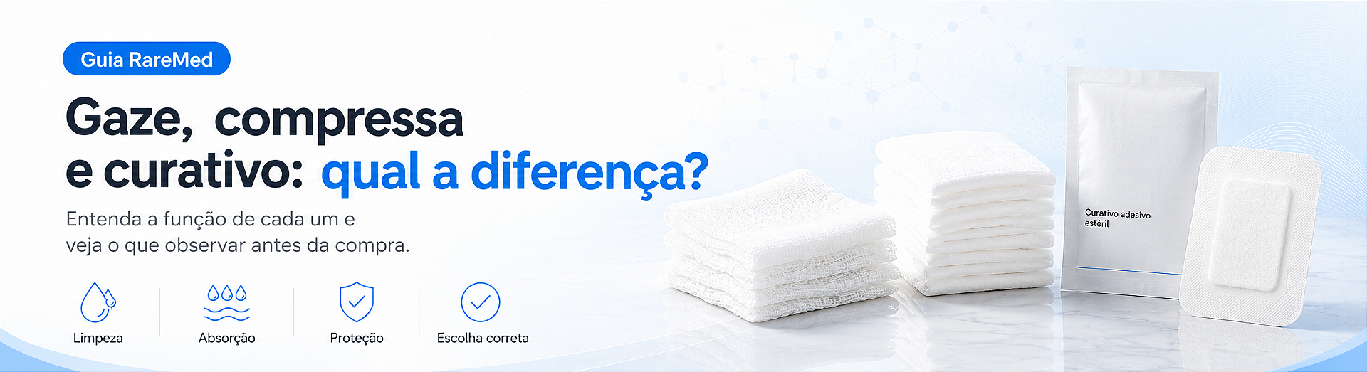 Guia RareMed: Gaze, Compressa e Curativos