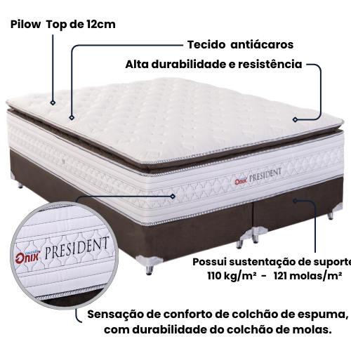 Colchão Onix President - Queen - Efetuar Select - Loja de Colchões