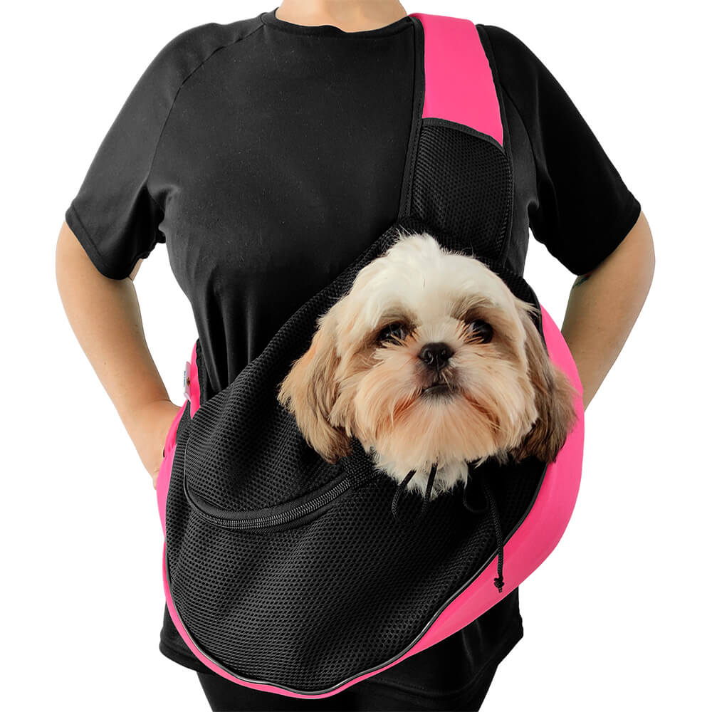 Bolsa Sling Pet Woof Classic Empire Rosa